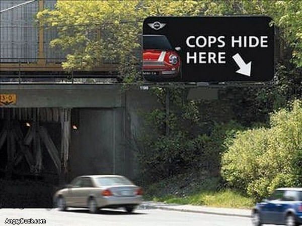 Cops Hide Here