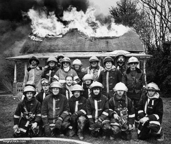 Firemen Doing Their Job