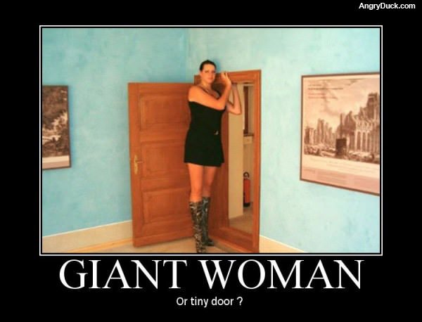Giant Woman or Tiny Door