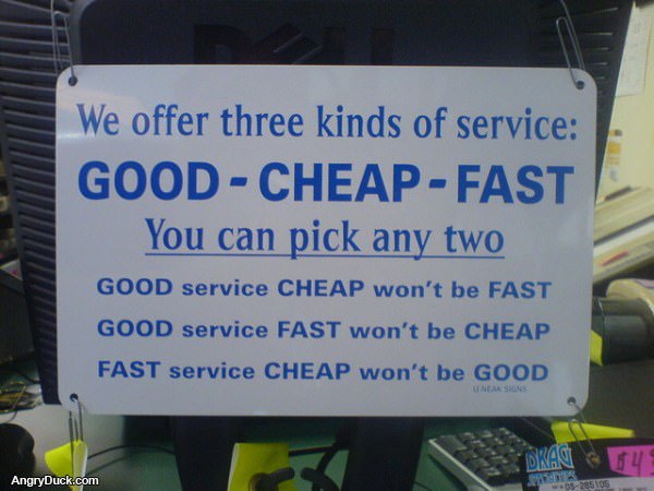 Good Cheap Fast