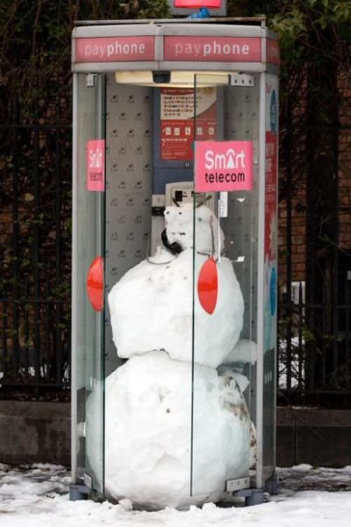 Payphone Snowman
