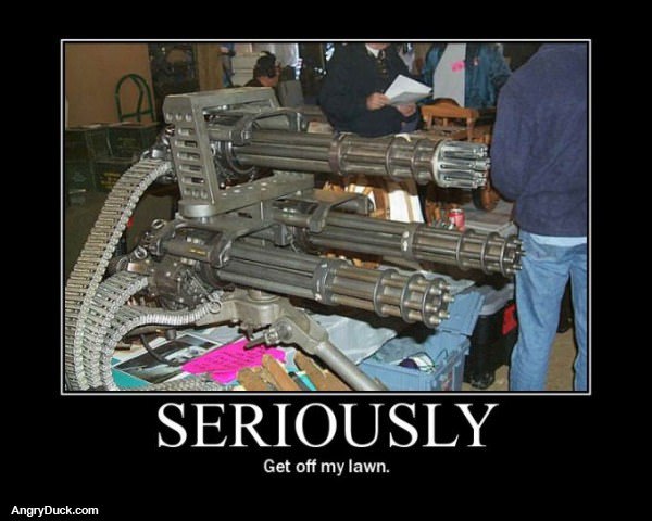 Seriously Get Off my Lawn