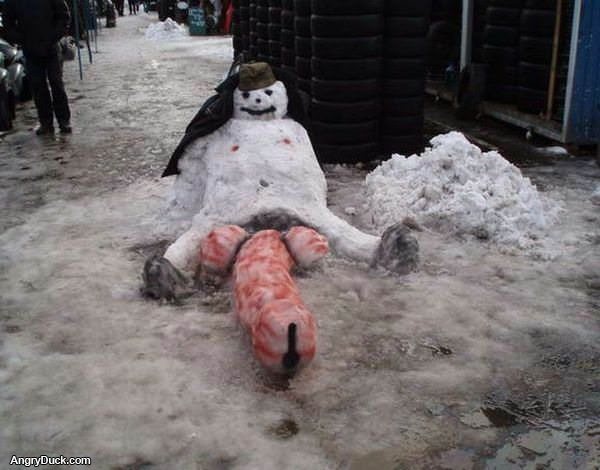 Snowman is Tired