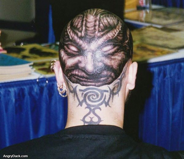 Whole Head Tattoo