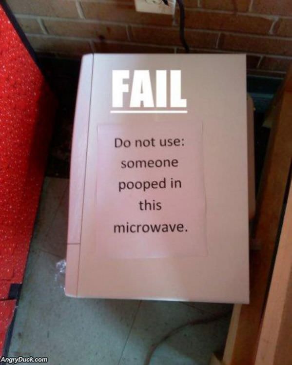 Do Not Use This Microwave