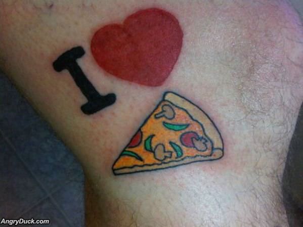 I Love Pizza Tattoo