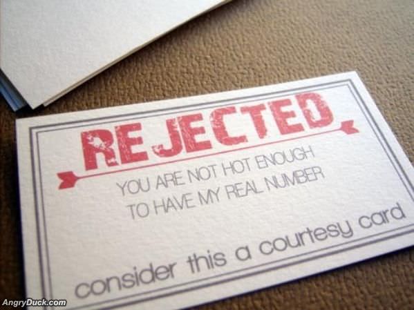 Rejected Card