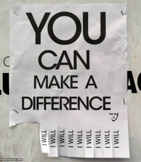 You Can Make A Difference