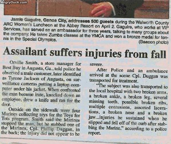Assailants Injuries