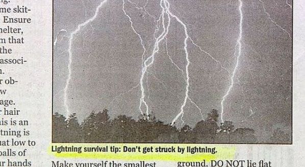 Lightning Survival Tip