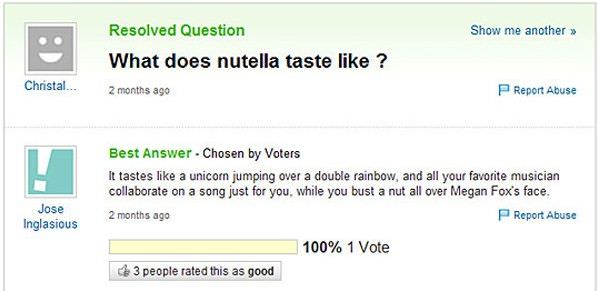 Nutella Tastes Like