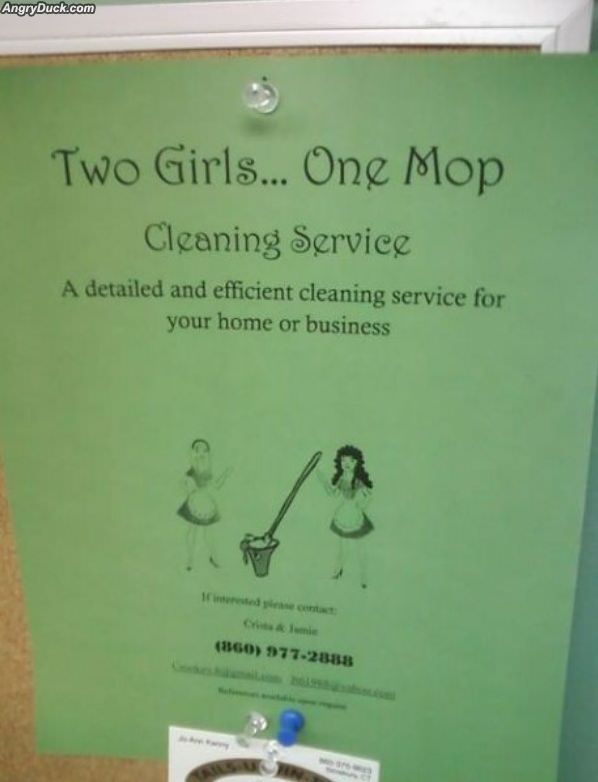 Two Girls One Mop