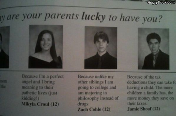 Why Are Your Parents Lucky