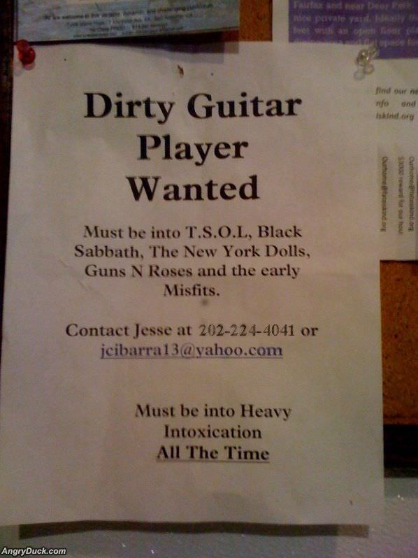 Dirty Guitar Player