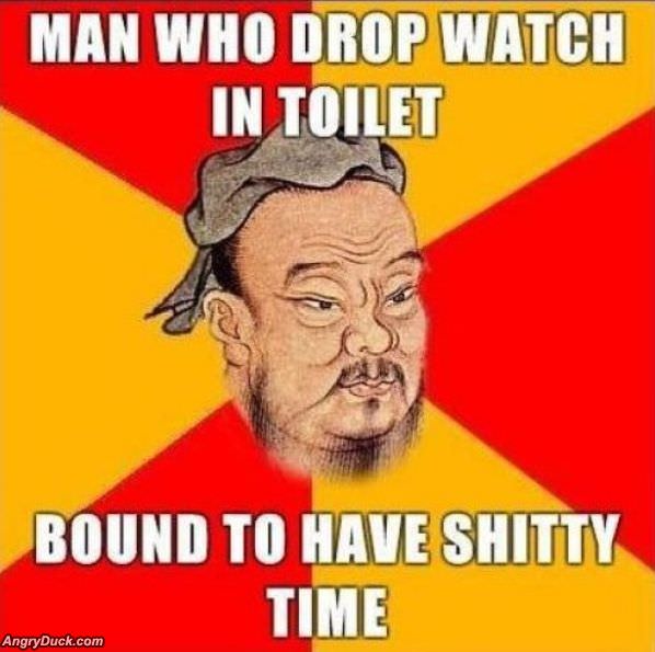 Drop Watch In Toilet