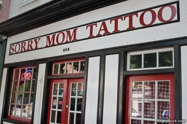 Sorry Mom Tattoo