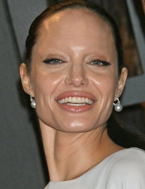 Angelina Jolie Without Eyebrows