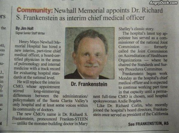 Dr Frankenstein