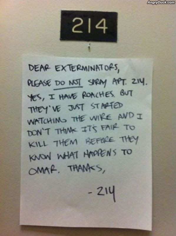 Dear Exterminators