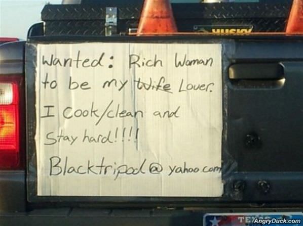 Rich Woman Wanted