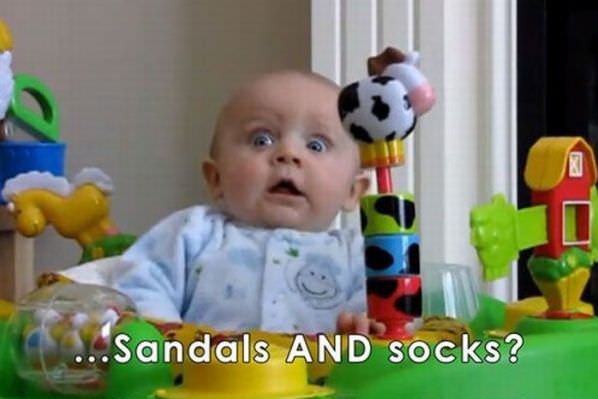 Sandals And Socks Shock