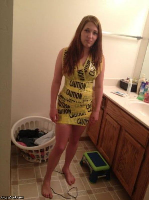 Caution Tape Dress