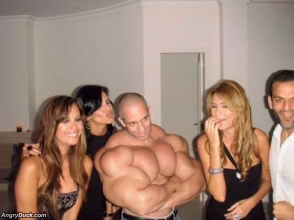 Weird Guy And A Duck