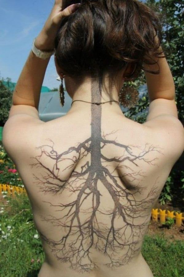 Tree Head Tattoo