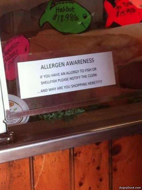 Allergy Warning