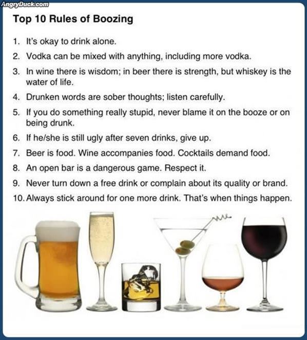 Rules To Drinking