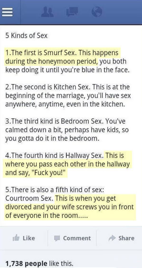 Kinds Of Sex
