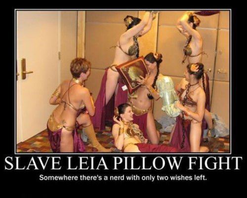 Slave Leia Pillow Fight