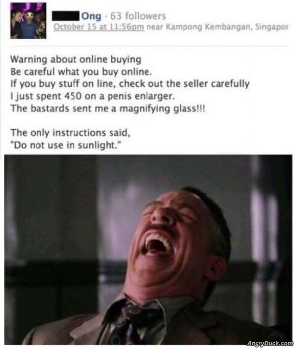 Careful With Online Purchases
