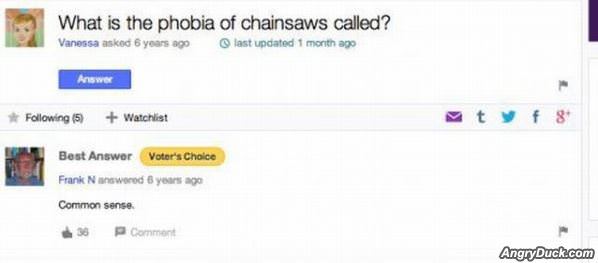 Chainsaw Phobia