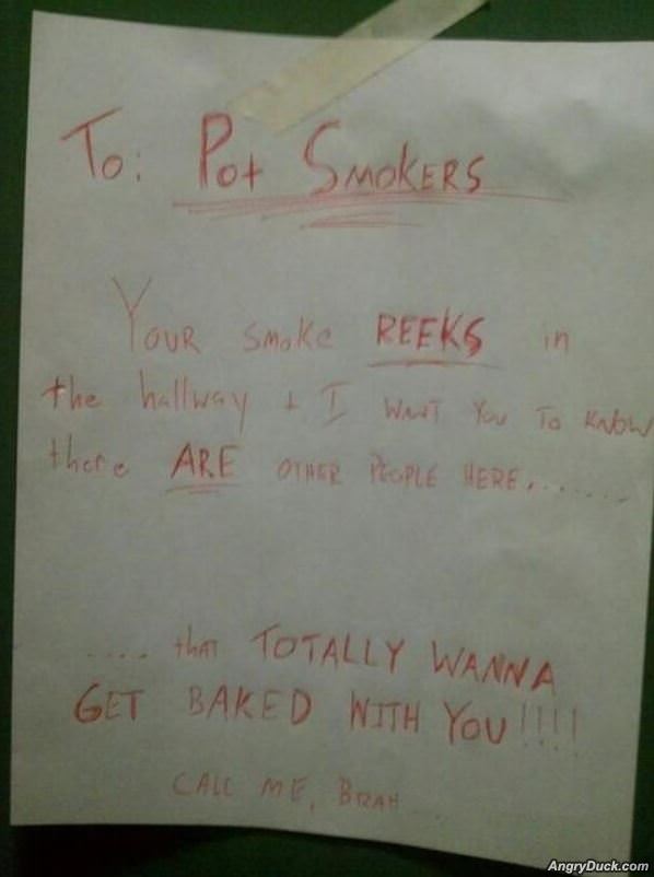 Dear Pot Smokers