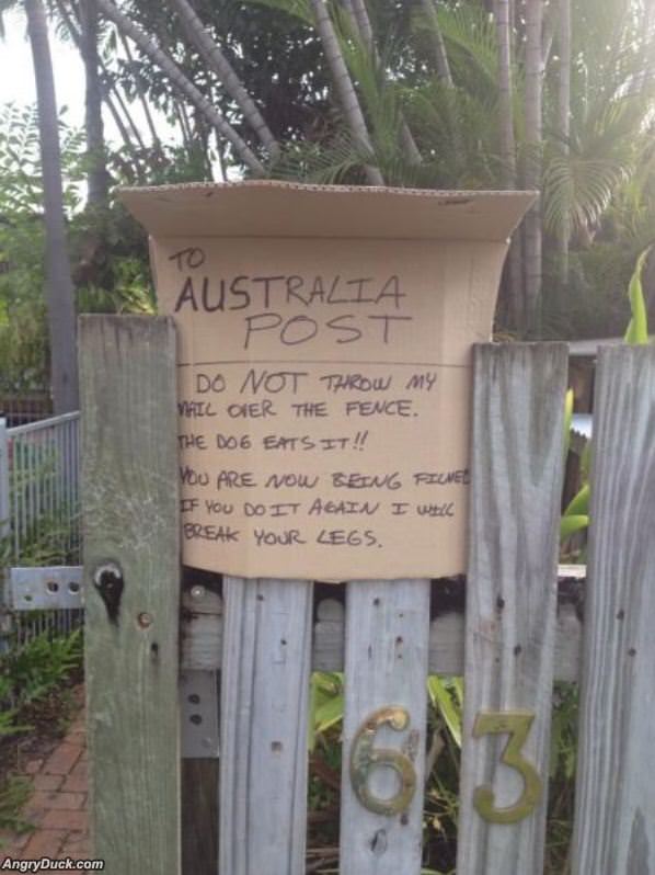Dear Australia Post