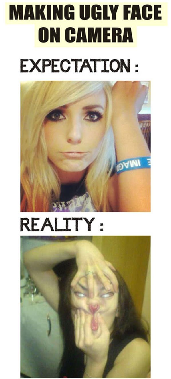 Making An Ugly Face