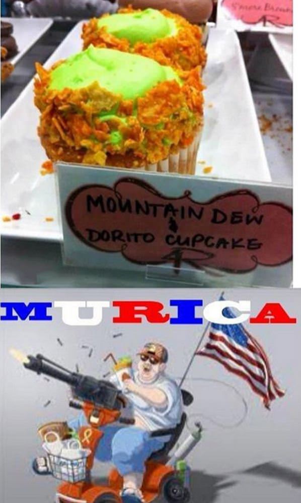 Mountain Dew Dorito Cupcake