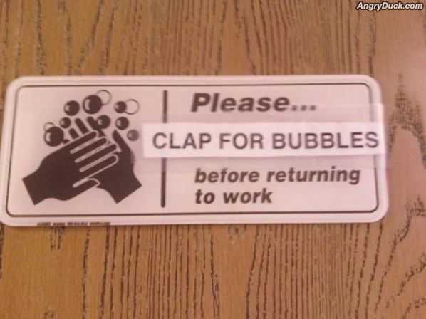 Clap For Bubbles