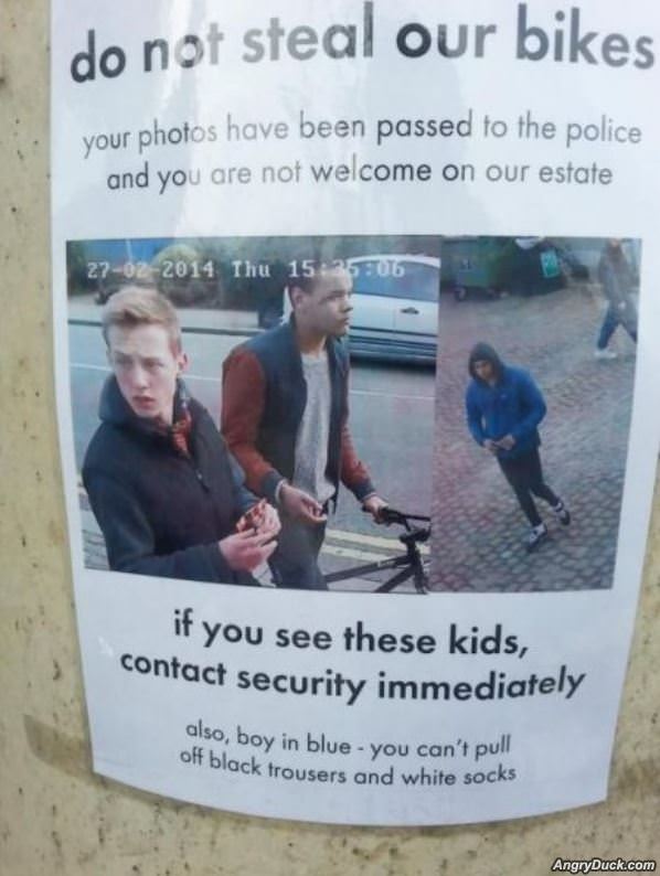Do Not Steal Our Bikes