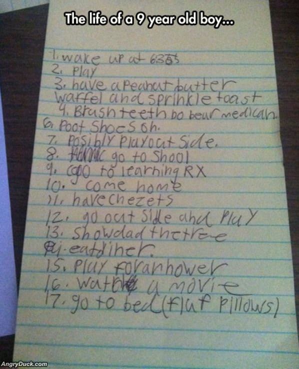 Life Of A 9 Year Old
