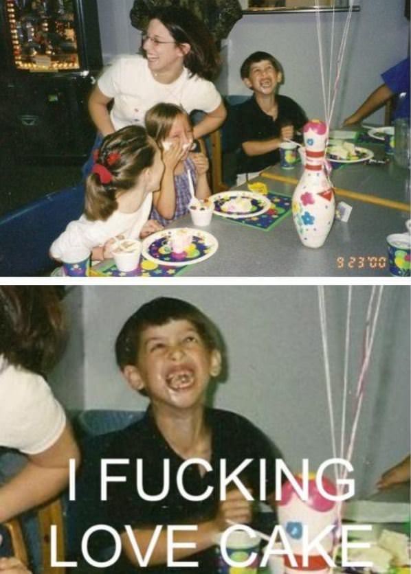This Kid Loves His Cake