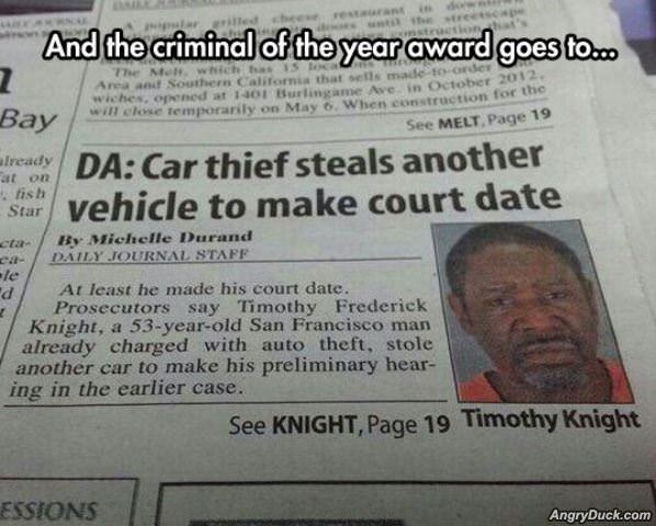 Criminal Of The Year