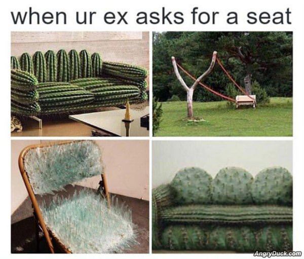 When Your Ex Asks For A Seat