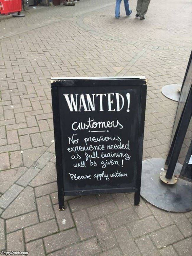 Customers Wanted