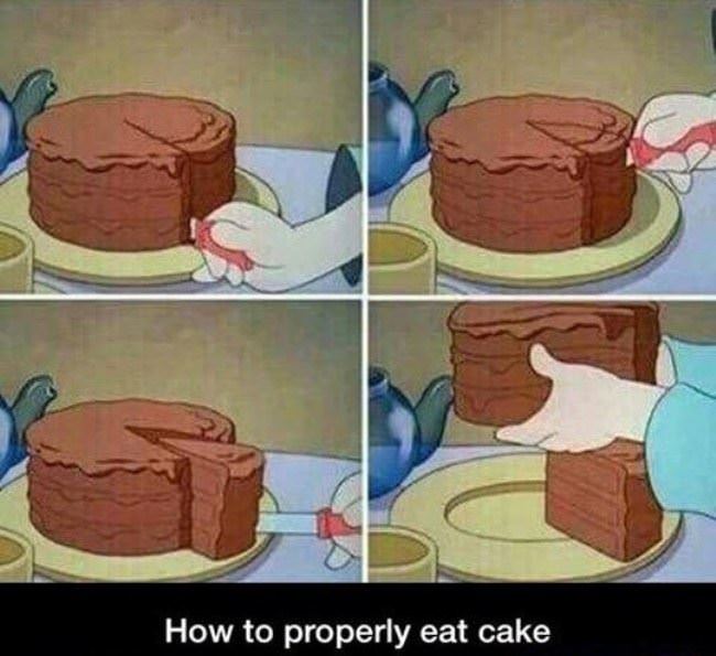 How To Properly Eat Cake