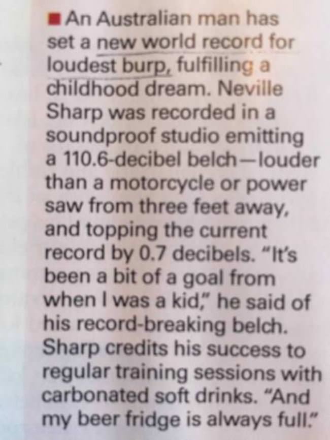World Record Loudest Burp