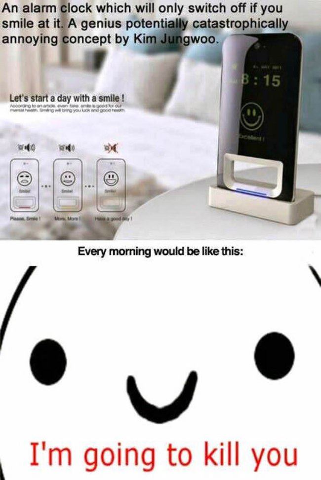 Smile Alarm Clock
