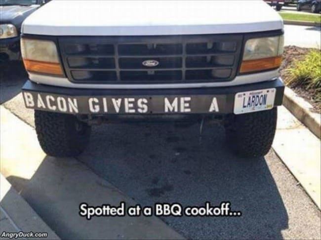 This Guy Loves His Bacon