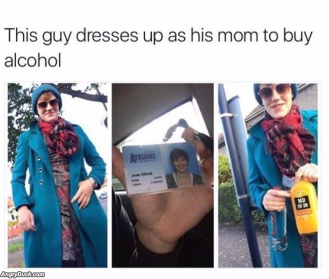 Dresses Up As His Mom